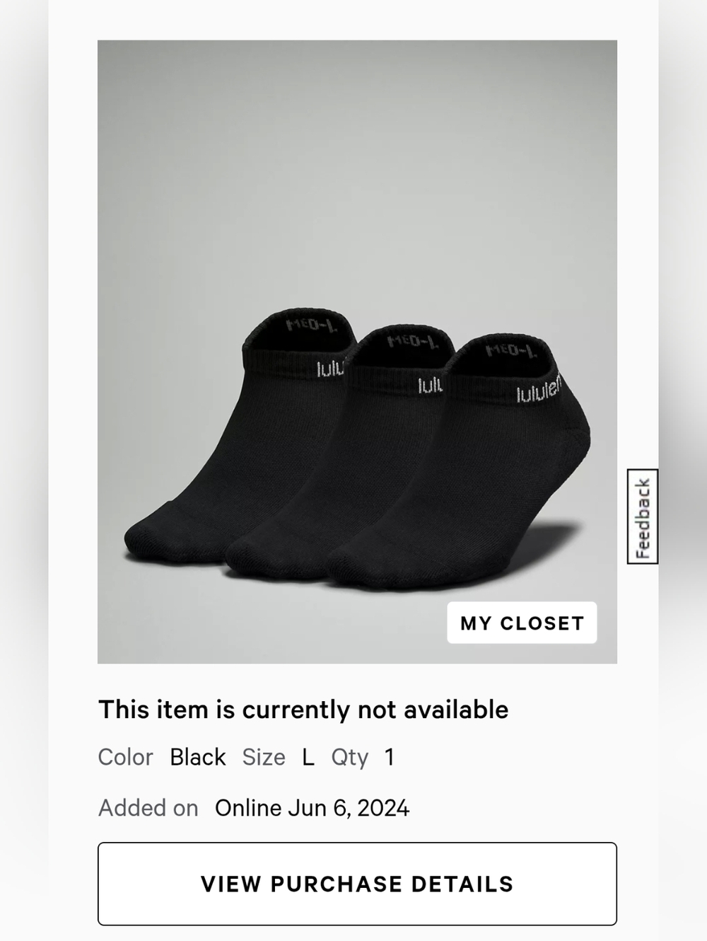 🍋 Women's Daily Stride Comfort Low-Ankle Socks *3 Pack Black Size Large